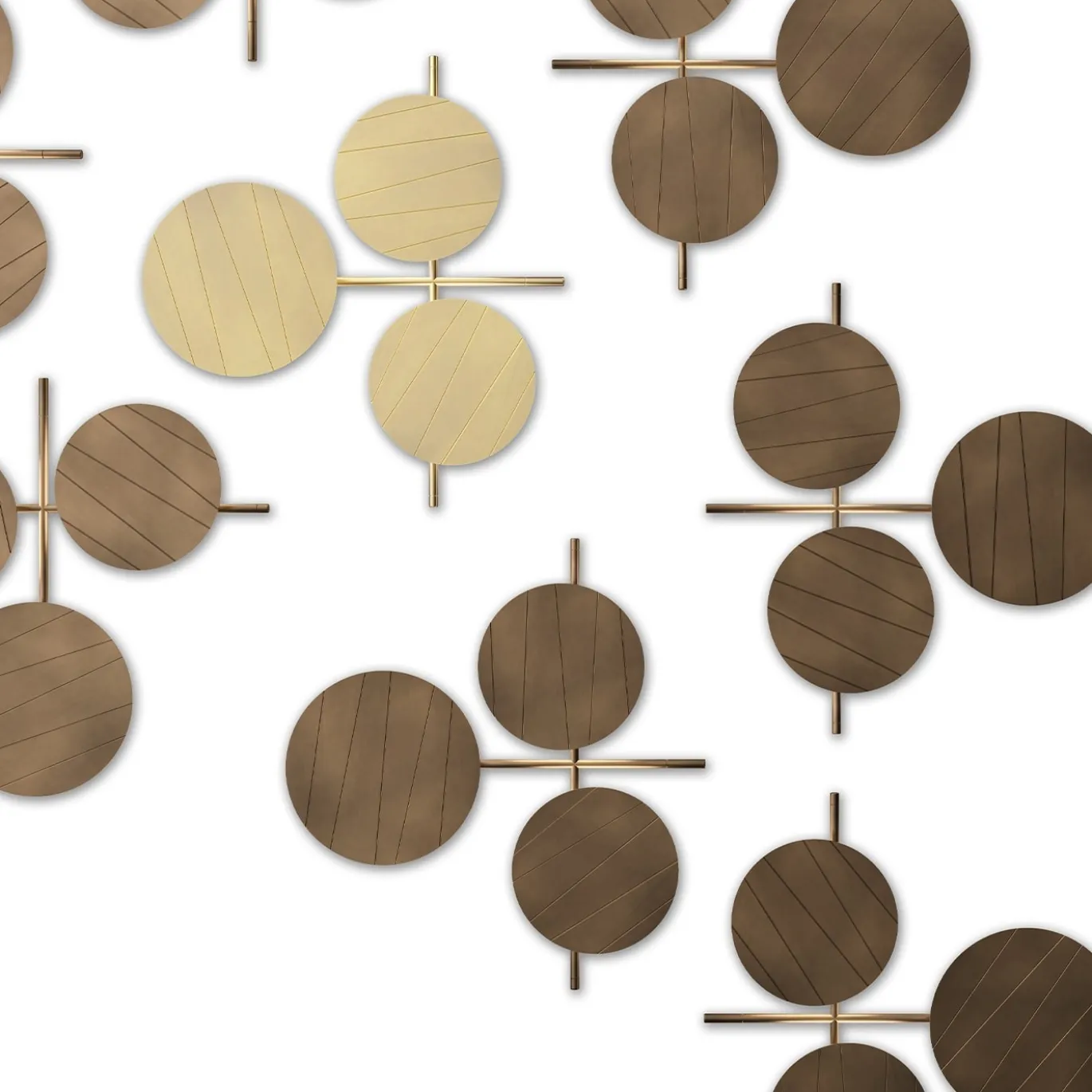 Applique Shamrock in ottone marrone