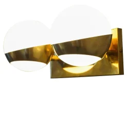 Applique Siderale Twins Shades in Ottone e Vetro
