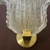 Applique Vaso in vetro di Murano e ottone spazzolato