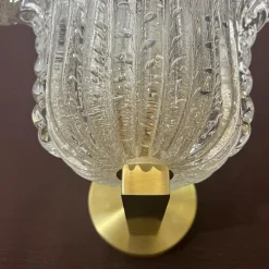 Applique Vaso in vetro di Murano e ottone spazzolato