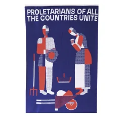 Arazzo/Coperta Proletarians Multicolore in Cotone Biologico