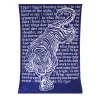 Arazzo/Coperta Tyger Blu in Cotone Biologico