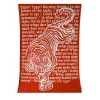Arazzo/Coperta Tyger Rossa in Cotone Biologico
