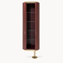 Archimede Colonna Rotante in Laccato Rosso per Toiletries