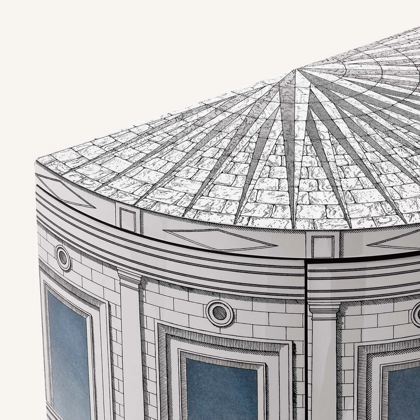 Architettura Celeste Piccolo Armadio Curvo