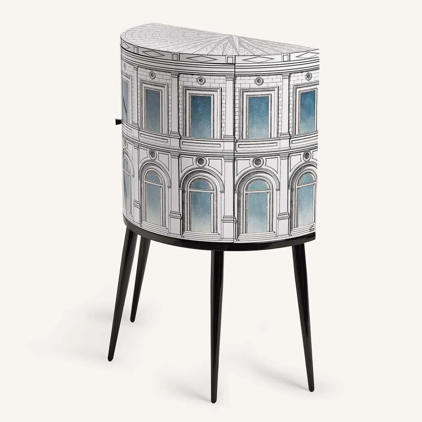 Architettura Celeste Piccolo Armadio Curvo