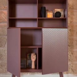 Armadietto alto Tiles Maroon