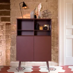 Armadietto alto Tiles Maroon