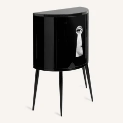 Armadietto curvo nero Serratura
