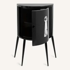 Armadietto curvo nero Serratura