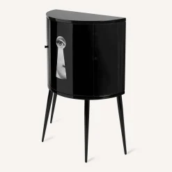 Armadietto curvo nero Serratura