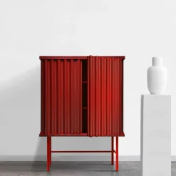 Armadio a 2 ante in MDF Curl Fire Red