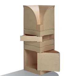 Armadio ad angolo in legno d'acero chiaro Nyn