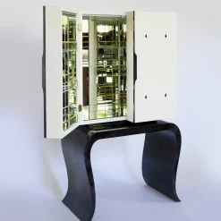 Armadio Bar Tura Lapis bianco Art Deco di Ventura