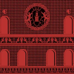 Armadio curvo rosso Facciata Quattrocentesca