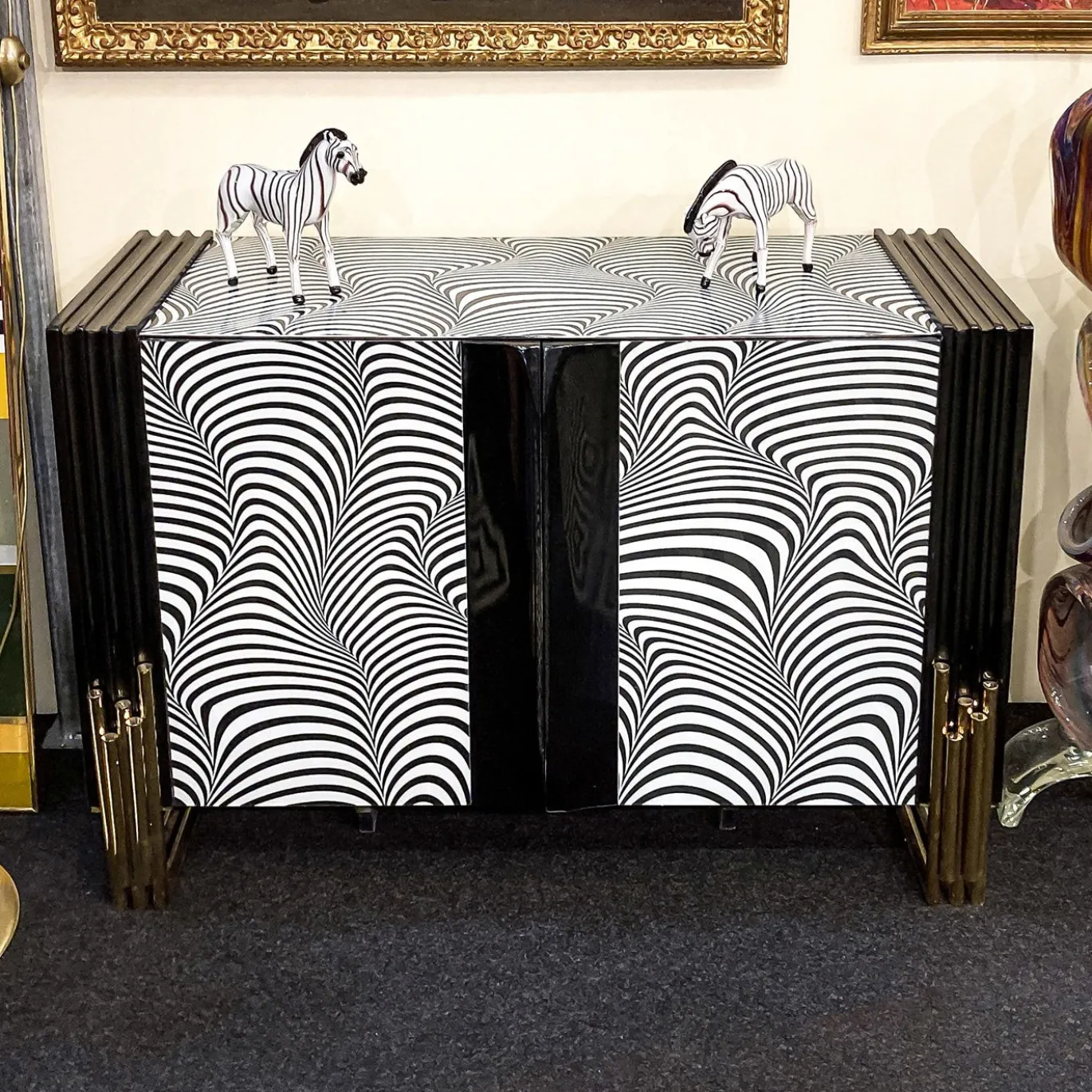 Armadio 3D in bianco e nero