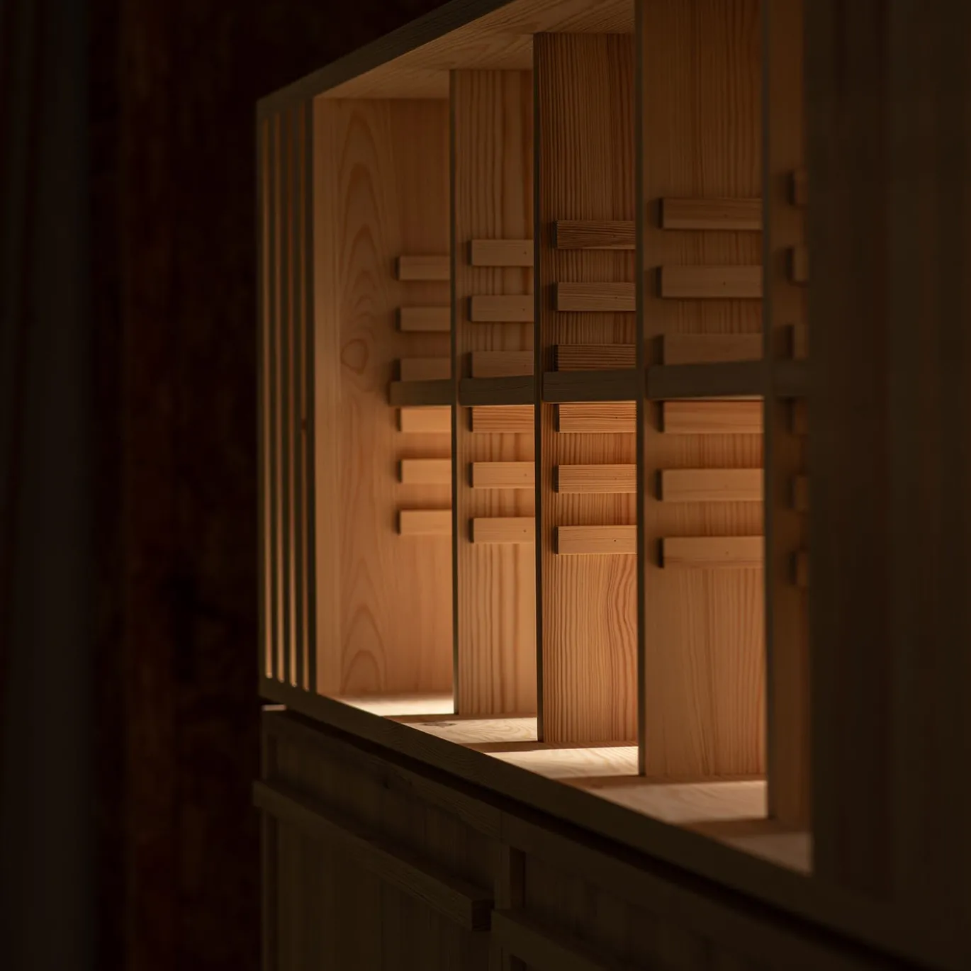 Armadio in legno di pino WA