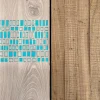 Armadio in legno marrone e azzurro chiaro Archi-Traccia