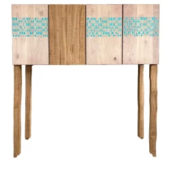 Armadio in legno marrone e azzurro chiaro Archi-Traccia