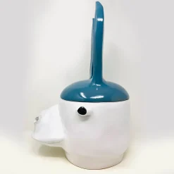 Asino Contenitore grande blu e bianco con coperchio