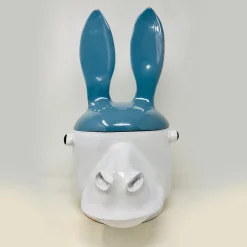 Asino Contenitore grande blu e bianco con coperchio