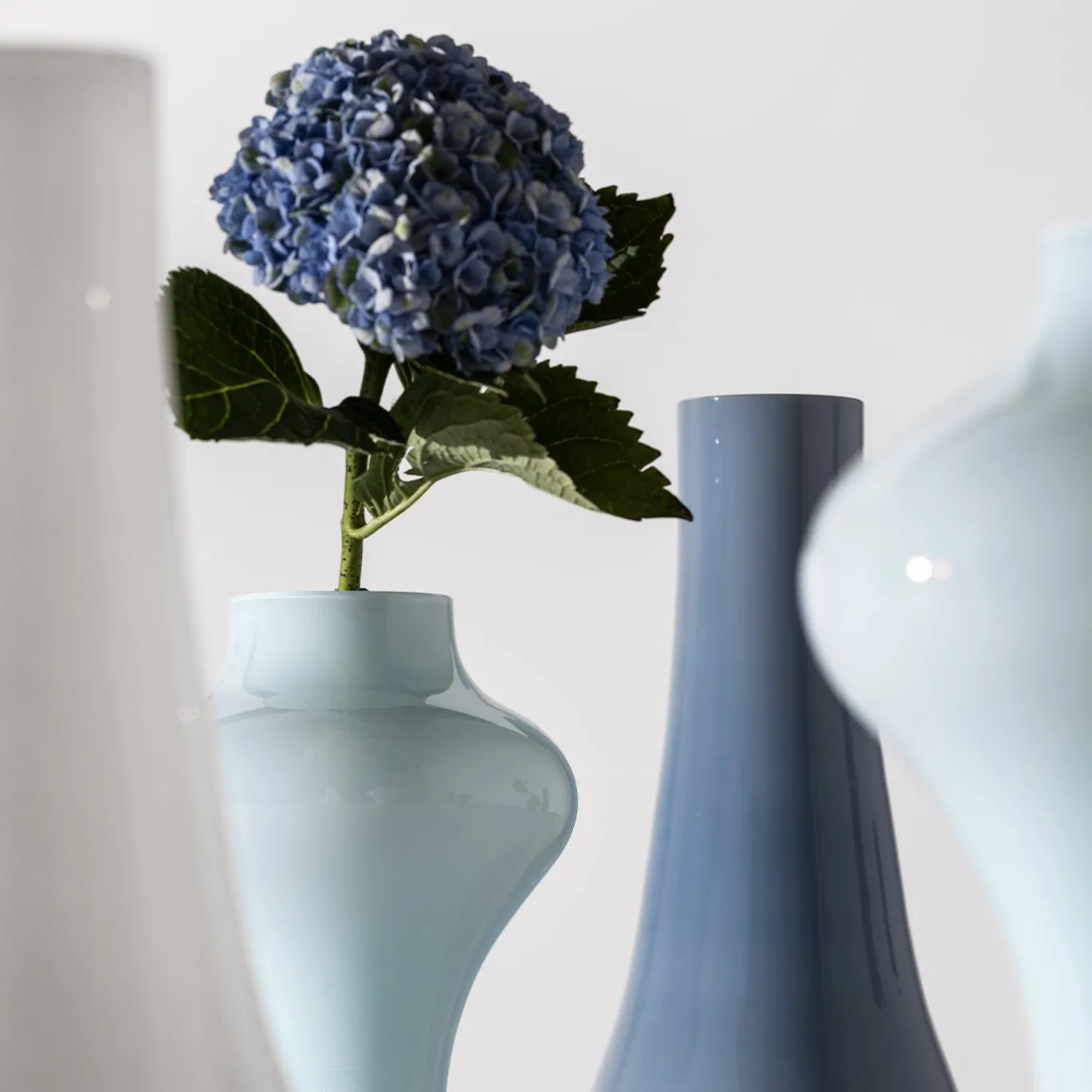 AS 17 Vaso Medio Opalino Liscio Celeste