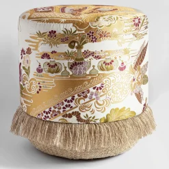 Base a cesto Pantalon e Pouf in tessuto Rubelli