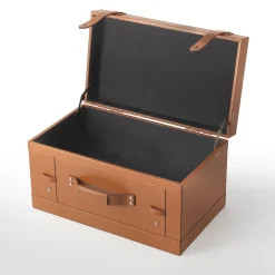 Baule Globetrotter in Pelle Marrone