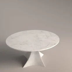 Bianca Tavolo rotondo bianco di Carrara