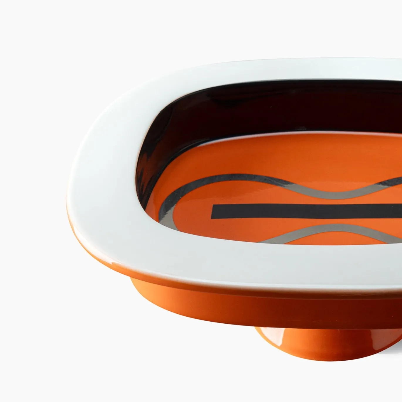Bolo Simbolik Centro Tavola Arancio in Ceramica di Karim Rashid
