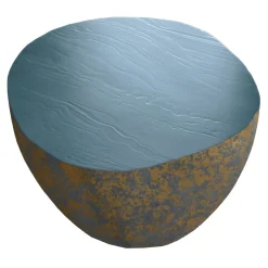 BonBon Tavolino irregolare dorato e azzurro