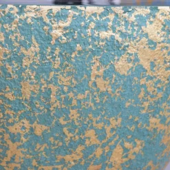 BonBon Tavolino irregolare dorato e blu polvere