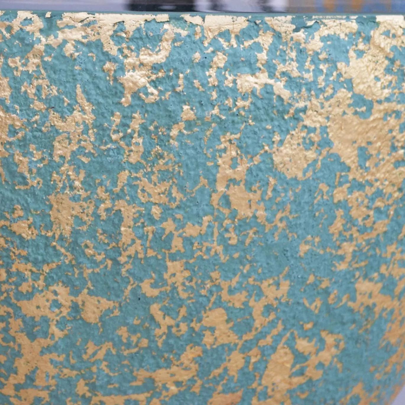 BonBon Tavolino irregolare dorato e blu polvere