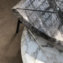 Book 1 gray Arabescato marble coffee table