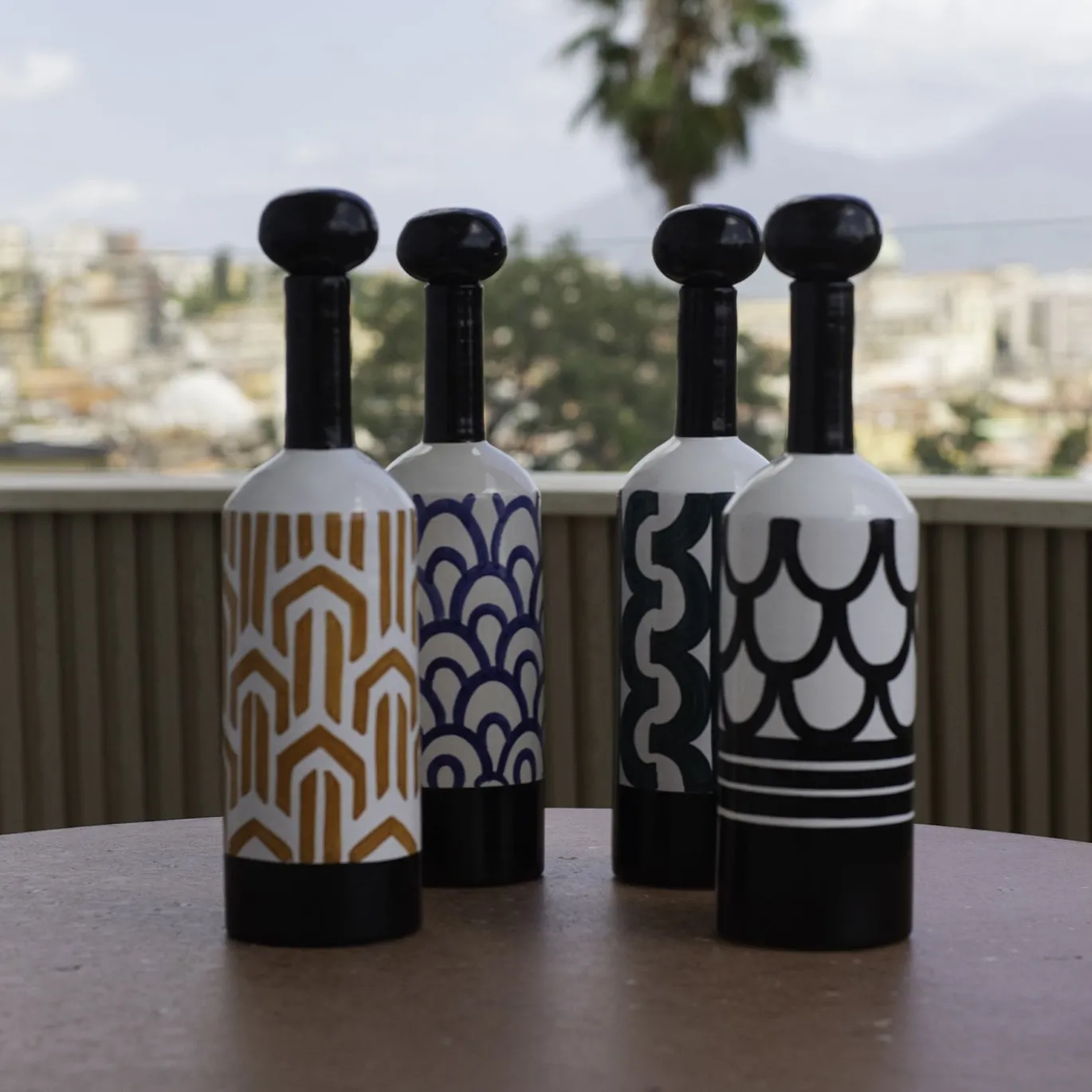 Bottiglia Decorativa Bauhaus Nera