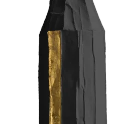 Bottiglia Decorativa Corteccia E18/Nero con Inserto Dorato