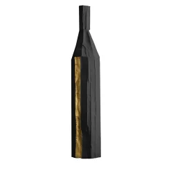 Bottiglia Decorativa Corteccia E18/Nero con Inserto Dorato