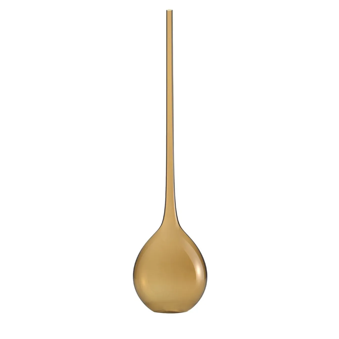 Bottiglia Decorativa Vaso Bolle a Goccia Marrone in Vetro di Murano