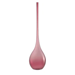Bottiglia Decorativa Vaso Bolle a Goccia Rosso Rubino in Vetro di Murano