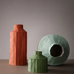 Bottiglia Decorativa Vaso FIDE Corteccia B4/Basilico in Ceramica Verde