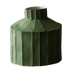 Bottiglia Decorativa Vaso FIDE Corteccia B4/Basilico in Ceramica Verde