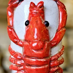 Bottiglia in Ceramica Policroma con Aragosta