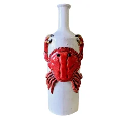 Bottiglia in Ceramica Policroma con Aragosta #2