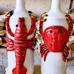 Bottiglia in Ceramica Policroma con Aragosta #2