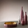 Bowl Ninfea Low Corteccia C9/Bordeaux e oro