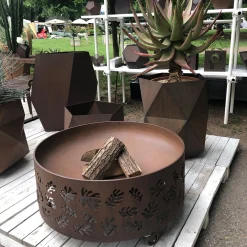 Braciere per Esterni Circolare Fotià F.5 Grande in Acciaio Corten