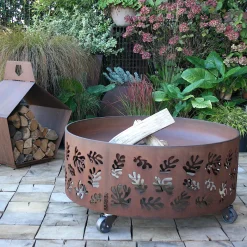 Braciere per Esterni Circolare Fotià F.5 Grande in Acciaio Corten