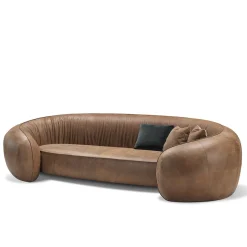 Bridge Divano a 3 posti marrone di Stefano Giovannoni