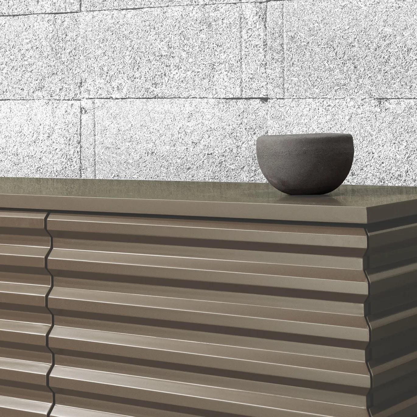 B-SIDE Credenza a 4 ante color beige sabbia