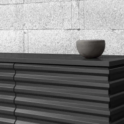 B-SIDE Credenza a 4 ante grigio ardesia